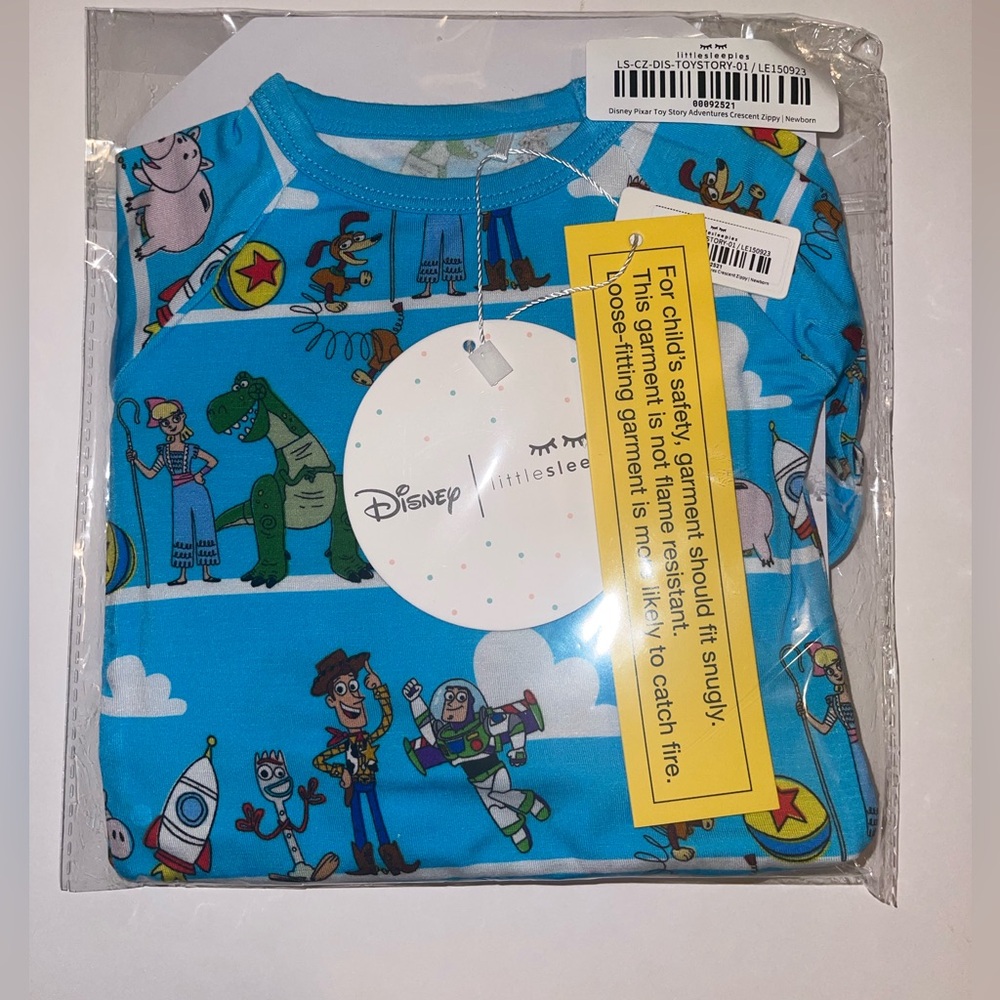 NWT Little Sleepies Toy Story Crescent Zippy Newborn